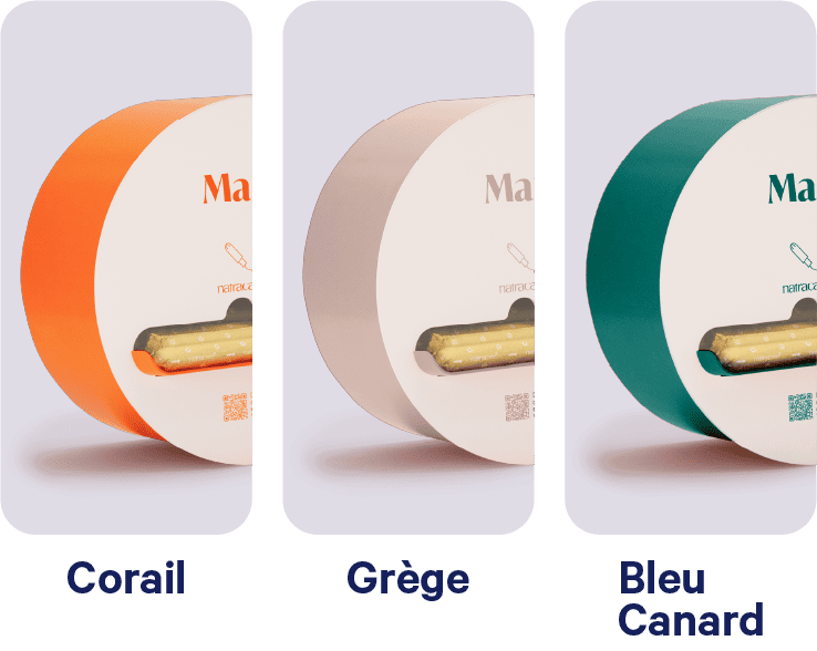 Couleurs disponibles pour Capsule partie 2 : corail grège et bleu canard